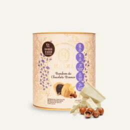 Bombom de chocolate branco