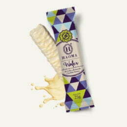 Mega Wafer com cobertura de chocolate branco